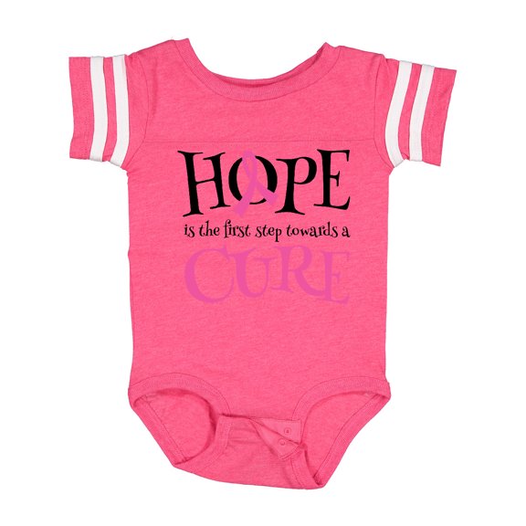 Inktastic Breast Cancer Hope Quote Girls Baby Bodysuit
