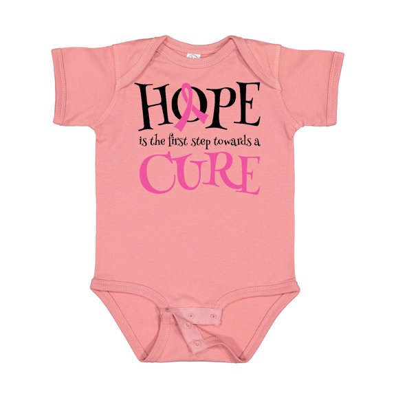 Inktastic Breast Cancer Hope Quote Girls Baby Bodysuit