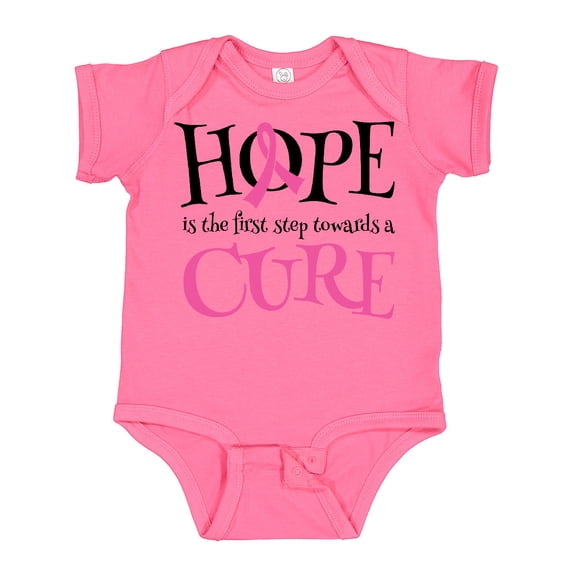 Inktastic Breast Cancer Hope Quote Girls Baby Bodysuit