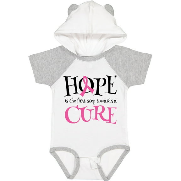 Inktastic Breast Cancer Hope Quote Girls Baby Bodysuit