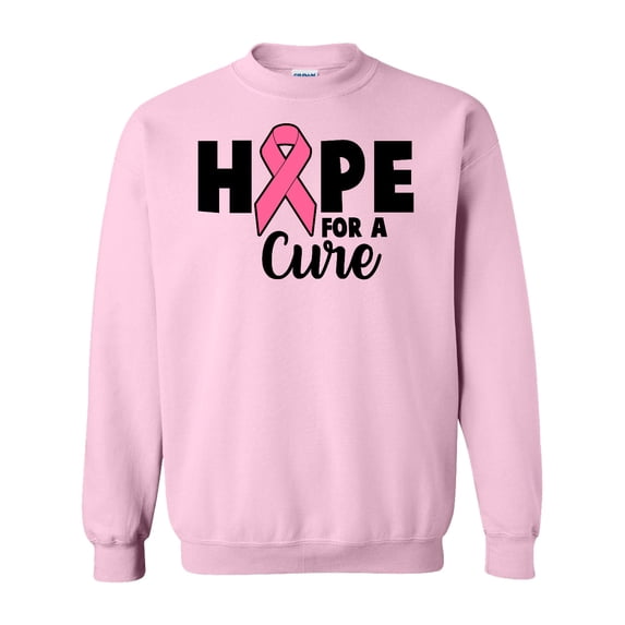 Inktastic Breast Cancer Hope for a Cure Adult Sweatshirt