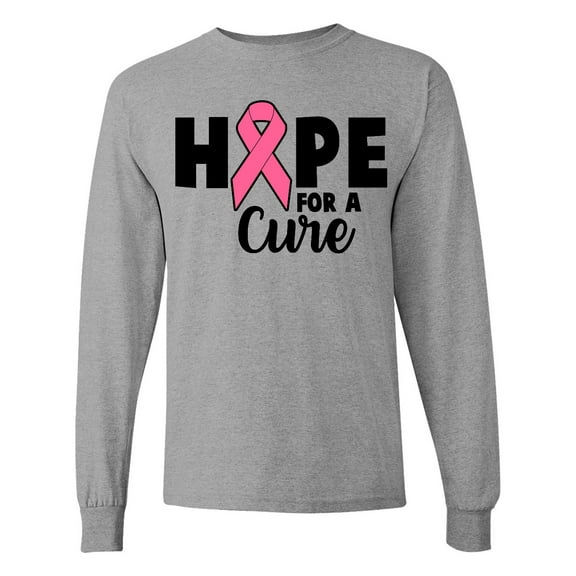 Inktastic Breast Cancer Hope for a Cure Long Sleeve T-Shirt