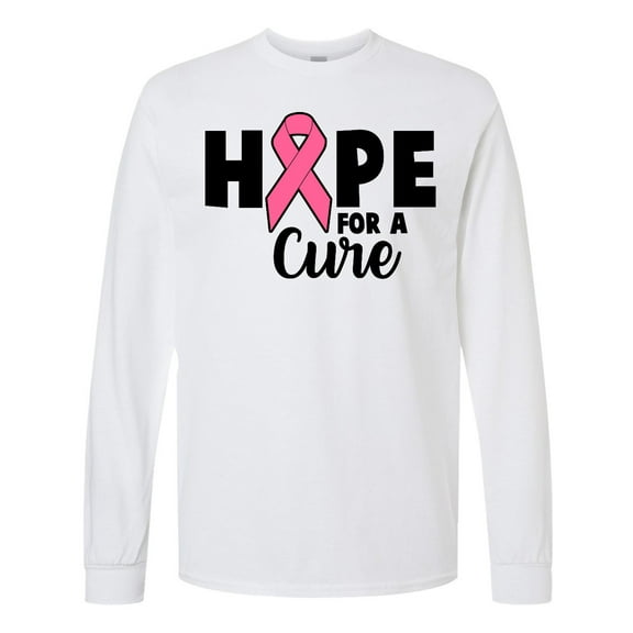 Inktastic Breast Cancer Hope for a Cure Long Sleeve T-Shirt