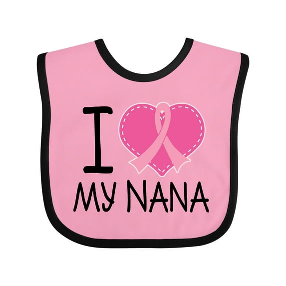 Inktastic Breast Cancer Nana Boys or Girls Baby Bib