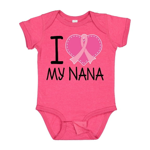 Inktastic Breast Cancer Nana Boys or Girls Baby Bodysuit