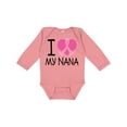 thumbnail image 1 of Inktastic Breast Cancer Nana Boys or Girls Long Sleeve Baby Bodysuit, 1 of 5