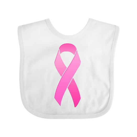 Inktastic Breast Cancer Pink Awareness Ribbon Boys or Girls Baby Bib