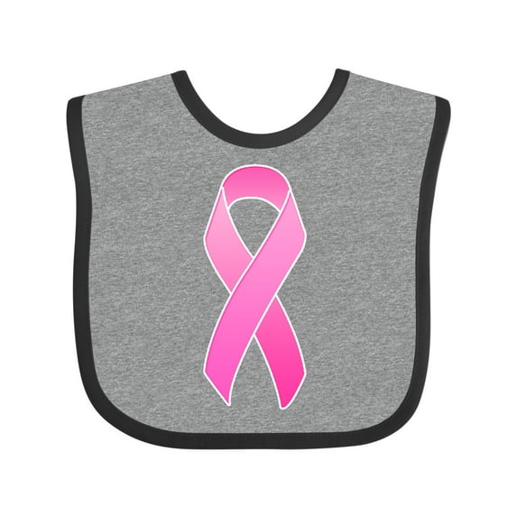 Inktastic Breast Cancer Pink Awareness Ribbon Boys or Girls Baby Bib