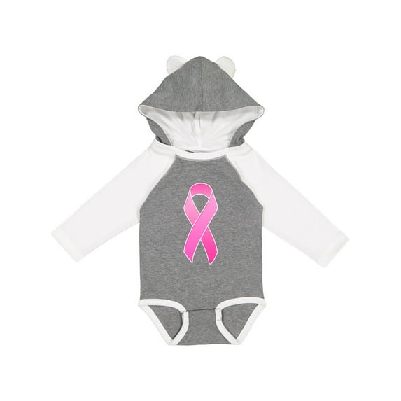 Inktastic Breast Cancer Pink Awareness Ribbon Boys or Girls Long Sleeve Baby Bodysuit