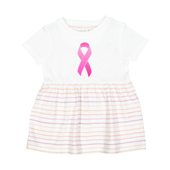 Inktastic Breast Cancer Pink Awareness Ribbon Girls Baby Dress