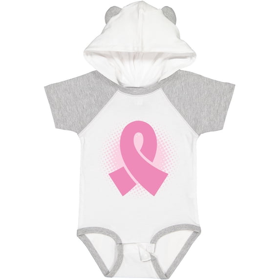 Inktastic Breast Cancer Pink Ribbon Awareness Month Girls Baby Bodysuit