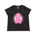 thumbnail image 1 of Inktastic Breast Cancer Pink Ribbon Awareness Month Women's Plus Size T-Shirt, 1 of 5