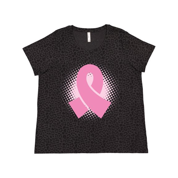 Inktastic Breast Cancer Pink Ribbon Awareness Month Women's Plus Size T-Shirt