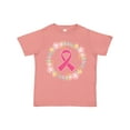 thumbnail image 1 of Inktastic Breast Cancer Pink Ribbon Awareness Wreath Girls Toddler T-Shirt, 1 of 5