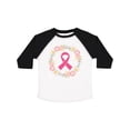 thumbnail image 1 of Inktastic Breast Cancer Pink Ribbon Awareness Wreath Girls Toddler T-Shirt, 1 of 5