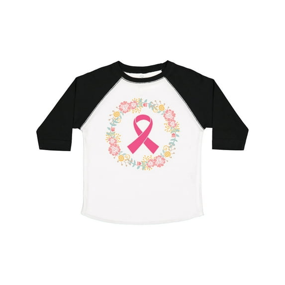 Inktastic Breast Cancer Pink Ribbon Awareness Wreath Girls Toddler T-Shirt