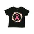 thumbnail image 1 of Inktastic Breast Cancer Pink Ribbon Awareness Wreath Girls Toddler T-Shirt, 1 of 5