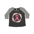thumbnail image 1 of Inktastic Breast Cancer Pink Ribbon Awareness Wreath Women's Plus Size T-Shirt, 1 of 5