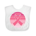 thumbnail image 1 of Inktastic Breast Cancer Pink Ribbon Retro Girls Baby Bib, 1 of 4