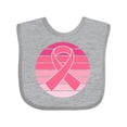 thumbnail image 1 of Inktastic Breast Cancer Pink Ribbon Retro Girls Baby Bib, 1 of 4