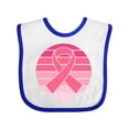 thumbnail image 1 of Inktastic Breast Cancer Pink Ribbon Retro Girls Baby Bib, 1 of 4