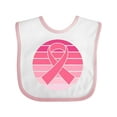 thumbnail image 1 of Inktastic Breast Cancer Pink Ribbon Retro Girls Baby Bib, 1 of 4