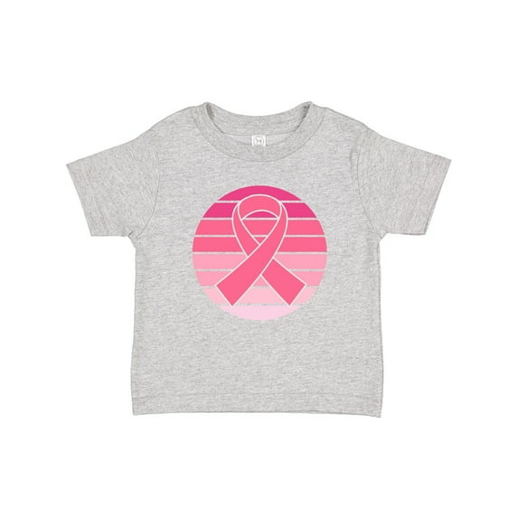 Inktastic Breast Cancer Pink Ribbon Retro Girls Baby T-Shirt