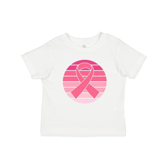 Inktastic Breast Cancer Pink Ribbon Retro Girls Baby T-Shirt