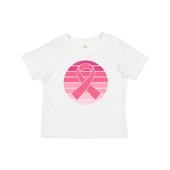 Inktastic Breast Cancer Pink Ribbon Retro Girls Baby T-Shirt