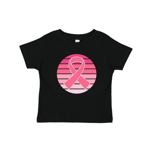 Inktastic Breast Cancer Pink Ribbon Retro Girls Baby T-Shirt