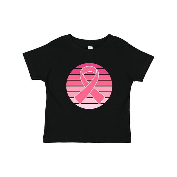 Inktastic Breast Cancer Pink Ribbon Retro Girls Baby T-Shirt