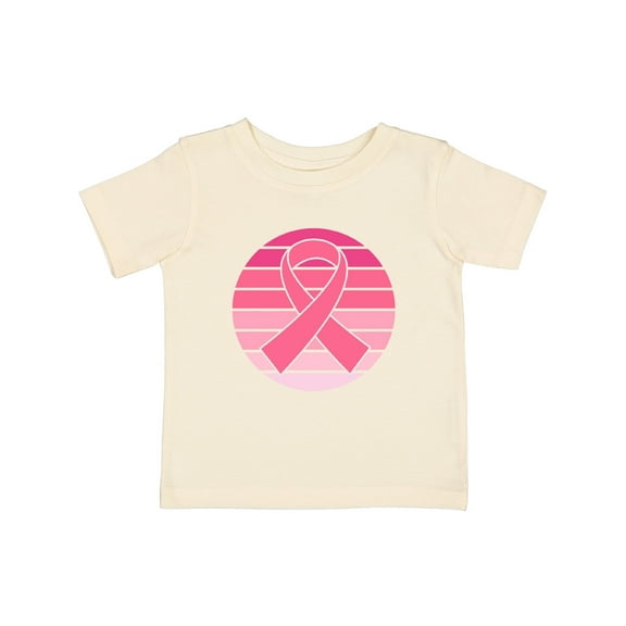 Inktastic Breast Cancer Pink Ribbon Retro Girls Baby T-Shirt