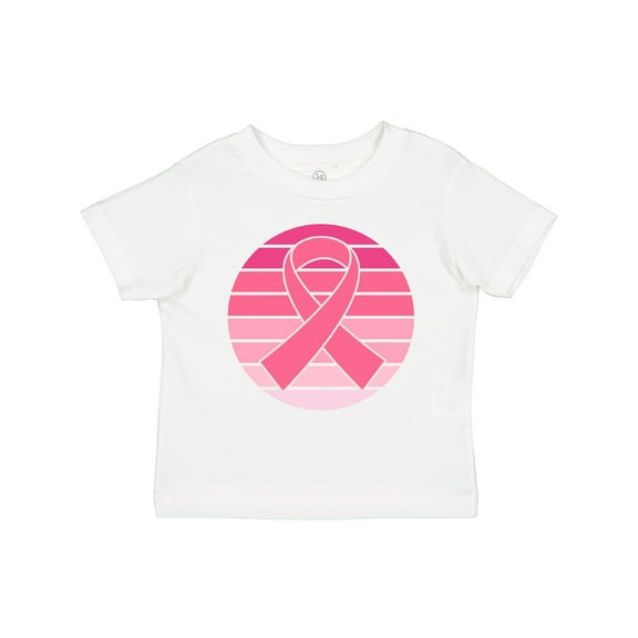 Inktastic Breast Cancer Pink Ribbon Retro Girls Toddler T-Shirt