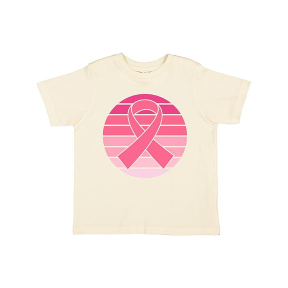 Inktastic Breast Cancer Pink Ribbon Retro Girls Toddler T-Shirt