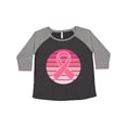 thumbnail image 1 of Inktastic Breast Cancer Pink Ribbon Retro Women's Plus Size T-Shirt, 1 of 5