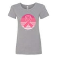 thumbnail image 1 of Inktastic Breast Cancer Pink Ribbon Retro Women's T-Shirt, 1 of 5