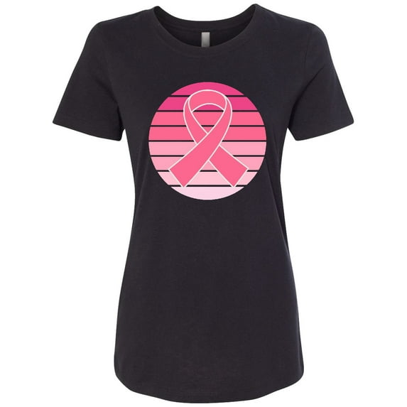 Inktastic Breast Cancer Pink Ribbon Retro Women's T-Shirt