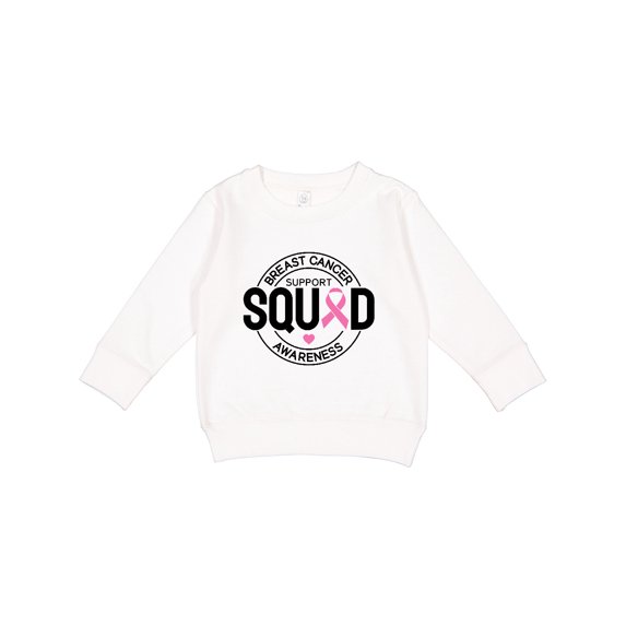 Inktastic Breast Cancer Support Squad Toddler Sweatshirt
