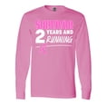 thumbnail image 1 of Inktastic Breast Cancer Survivor 2 Years and Running with Pink Ribbon Long Sleeve T-Shirt, 1 of 5