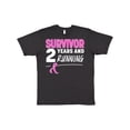 thumbnail image 1 of Inktastic Breast Cancer Survivor 2 Years and Running with Pink Ribbon T-Shirt, 1 of 5