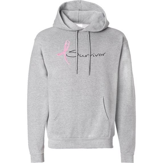 Inktastic Breast Cancer Survivor Pink Ribbon Adult Hoodie Sweatshirt