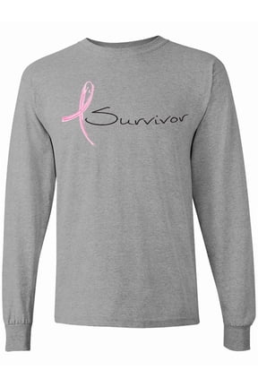 Breast Cancer Survivor Pink Ribbon Long Sleeve T-Shirt