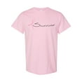 thumbnail image 1 of Inktastic Breast Cancer Survivor Pink Ribbon T-Shirt, 1 of 5