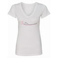 thumbnail image 1 of Inktastic Breast Cancer Survivor Pink Ribbon Women's V-Neck T-Shirt, 1 of 5