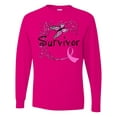 thumbnail image 1 of Inktastic Breast Cancer Survivor-butterfly Ribbon Long Sleeve T-Shirt, 1 of 5