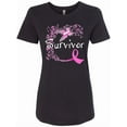 thumbnail image 1 of Inktastic Breast Cancer Survivor-butterfly Ribbon Women's T-Shirt, 1 of 5