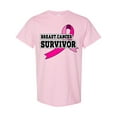thumbnail image 1 of Inktastic Breast Cancer Survivor with Pink Ribbon T-Shirt, 1 of 5