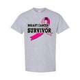 thumbnail image 1 of Inktastic Breast Cancer Survivor with Pink Ribbon T-Shirt, 1 of 5