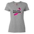 thumbnail image 1 of Inktastic Breast Cancer Survivor with Pink Ribbon Women's T-Shirt, 1 of 5