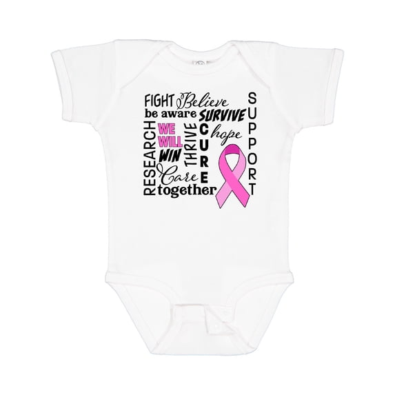 Inktastic Breast Cancer- Together We Will Win Boys or Girls Baby Bodysuit